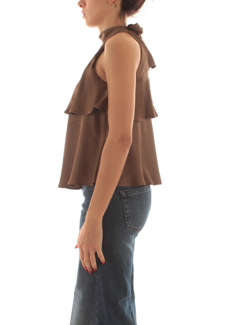 Emme Marella GAMBO top in creponne da donna glace