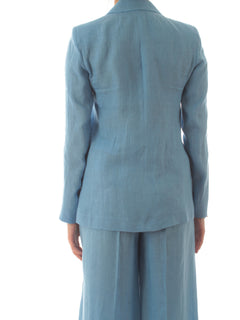 Emme Marella ORATA blazer in lino da donna azzurro