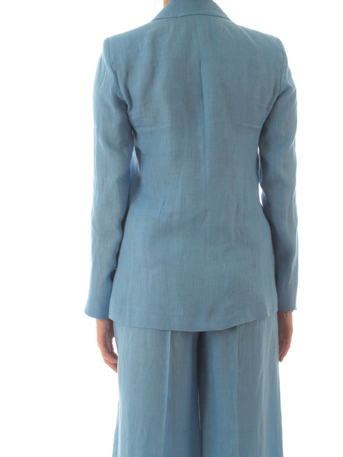 Emme Marella ORATA blazer in lino da donna azzurro