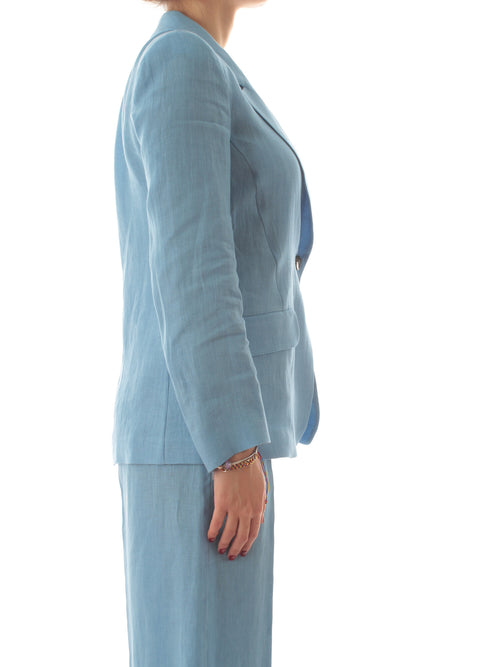 Emme Marella ORATA blazer in lino da donna azzurro