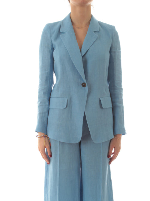 Emme Marella ORATA blazer in lino da donna azzurro