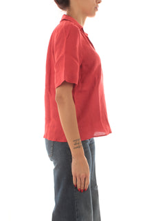 Emme Marella NAVE polo in puro lino da donna rosso