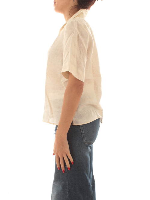 Emme Marella NAVE polo in puro lino da donna burro