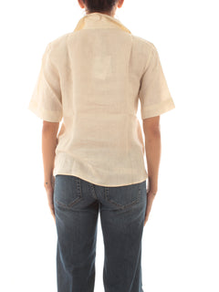 Emme Marella NAVE polo in puro lino da donna burro