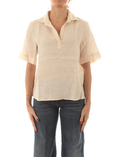 Emme Marella NAVE polo in puro lino da donna burro