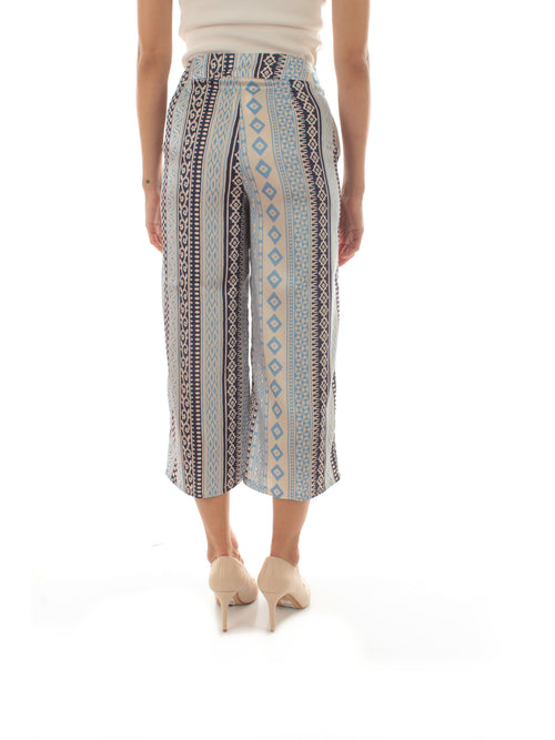 Emme Marella RISICO pantalone da donna blu st. etnica