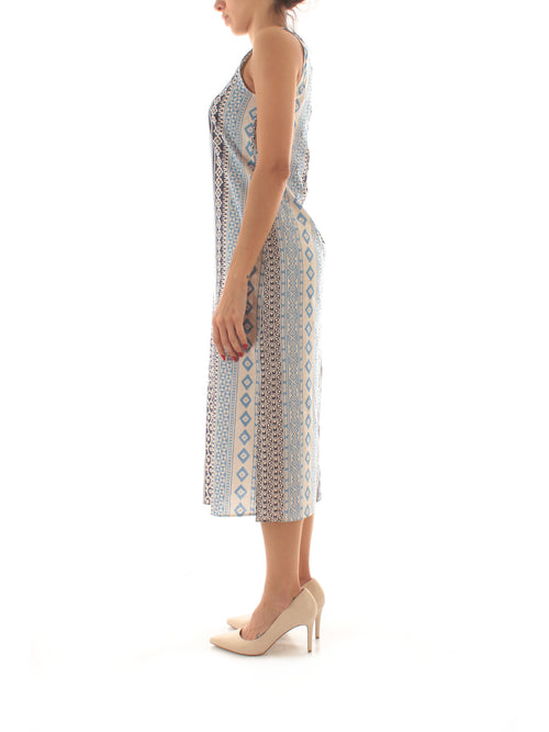 Emme Marella Limone abito midi da donna blu st. etnica