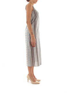 Emme Marella Limone abito midi da donna blu st. etnica