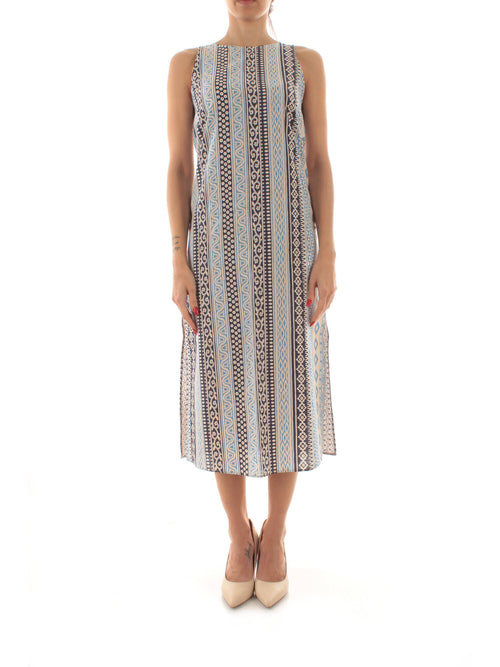 Emme Marella Limone abito midi da donna blu st. etnica