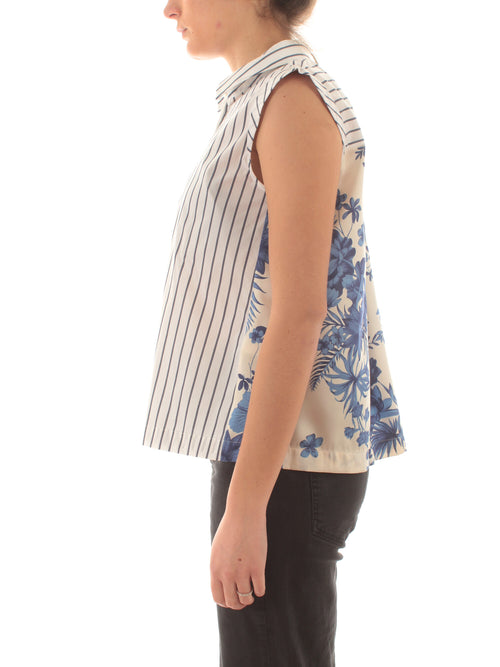 Emme Marella STIPITE camicia da donna fondo bianco