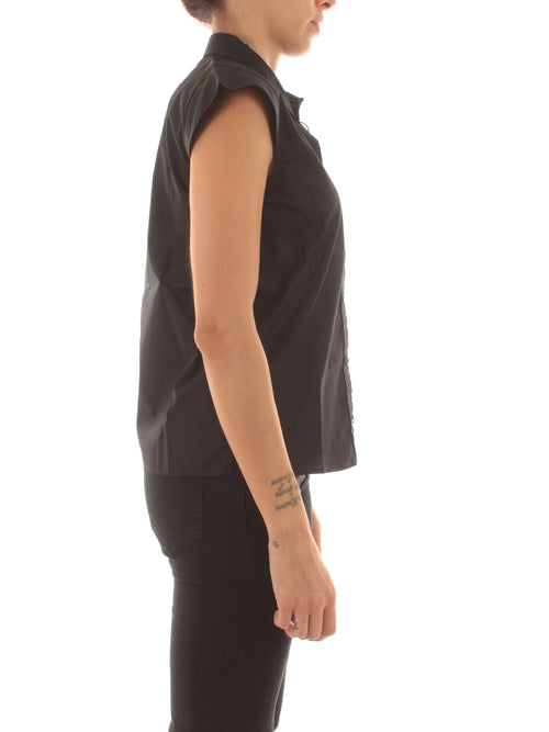 Emme Marella SALMO camicia in popeline da donna nero