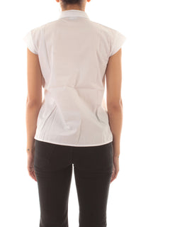 Emme Marella SALMO camicia in popeline da donna bianco ottico