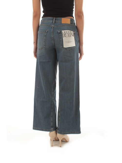Iblues SOPHIE jeans a palazzo da donna blu
