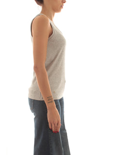 Iblues KAPOK top in lurex da donna grigio chiaro