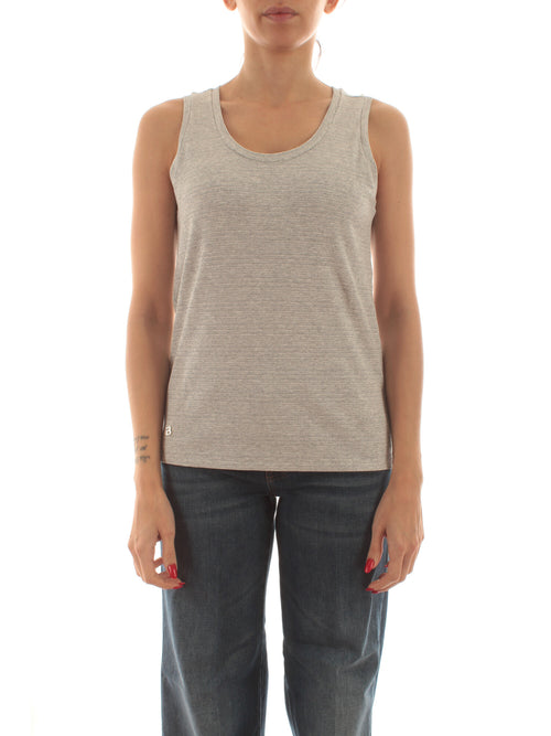 Iblues KAPOK top in lurex da donna grigio chiaro
