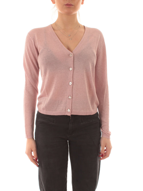 Iblues SHINE cardigan con lurex da donna rosa