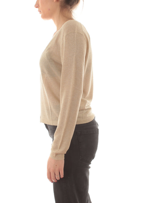 Iblues SHINE cardigan con lurex da donna miele