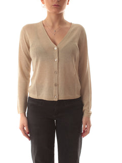 Iblues SHINE cardigan con lurex da donna miele