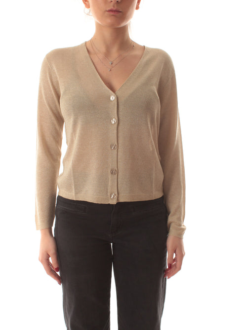 Iblues SHINE cardigan con lurex da donna miele