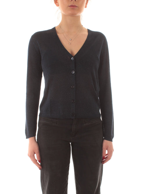 Iblues SHINE cardigan con lurex da donna blu