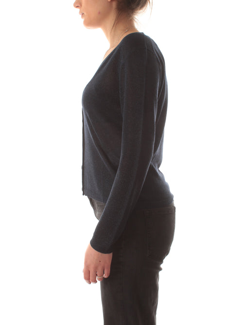 Iblues SHINE cardigan con lurex da donna blu