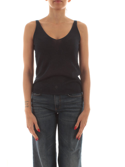 Iblues SALEP top con lurex da donna blu