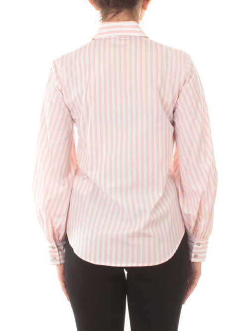 Iblues MADIA camicia in popeline da donna rosa/bianco