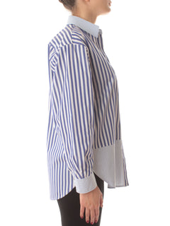 Iblues GRETA camicia in popeline da donna bluette/bianco