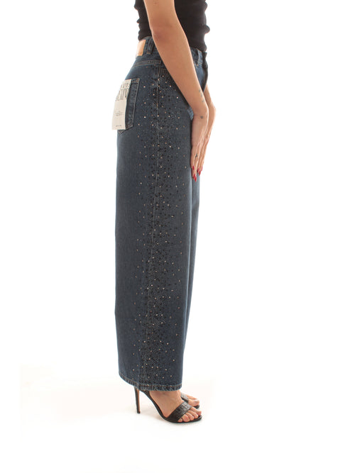 Iblues NINASHINE jeans wide leg da donna blu
