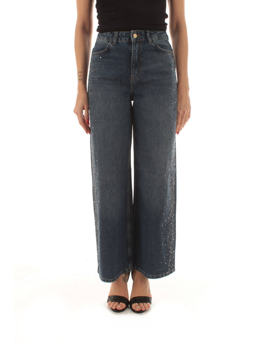 Iblues NINASHINE jeans wide leg da donna blu