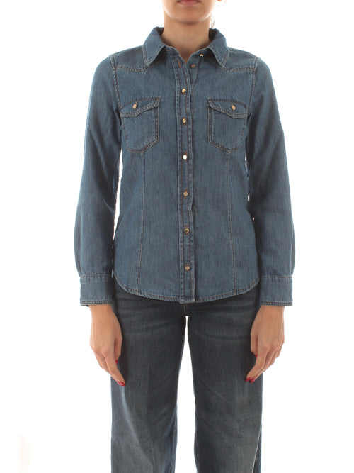 Iblues GAETA camicia da donna blue jeans