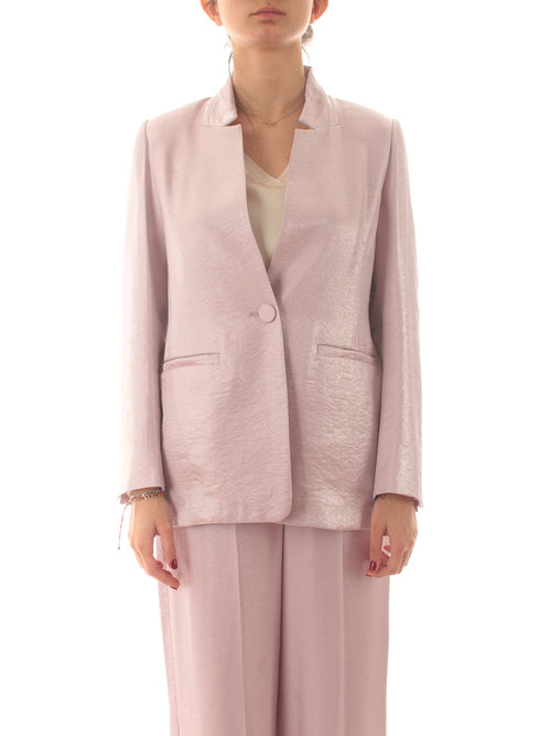 Iblues LUCANO blazer in tessuto shiny da donna pink lavander