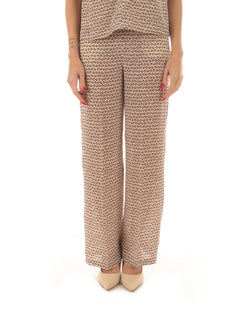 Iblues VIRTUS pantaloni stampati da donna fondo latte