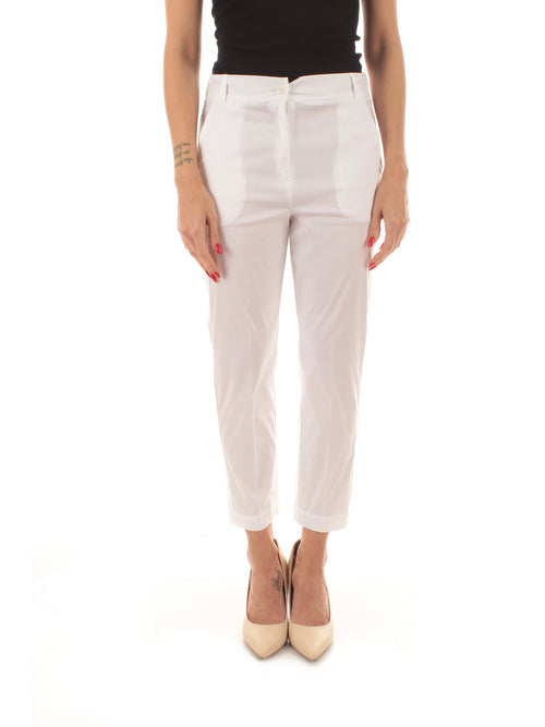 Iblues FILOVIA pantaloni semiaderenti da donna bianco
