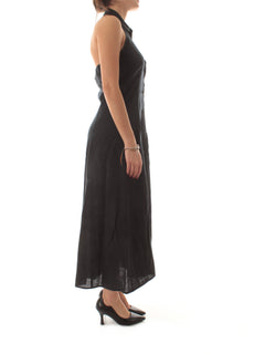 Iblues CANASTA abito in lino da donna nero