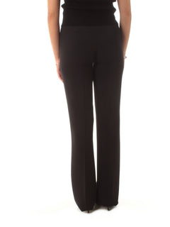 Twinset pantaloni flare in crêpe da donna nero