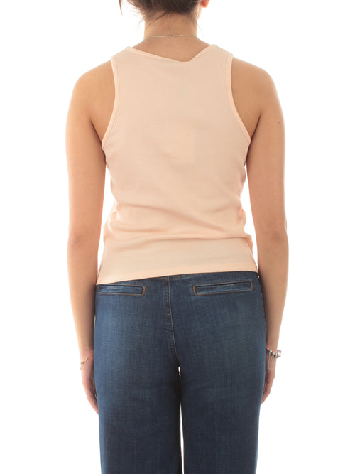 Twinset top fitted a costine con Oval T da donna cupcake pink