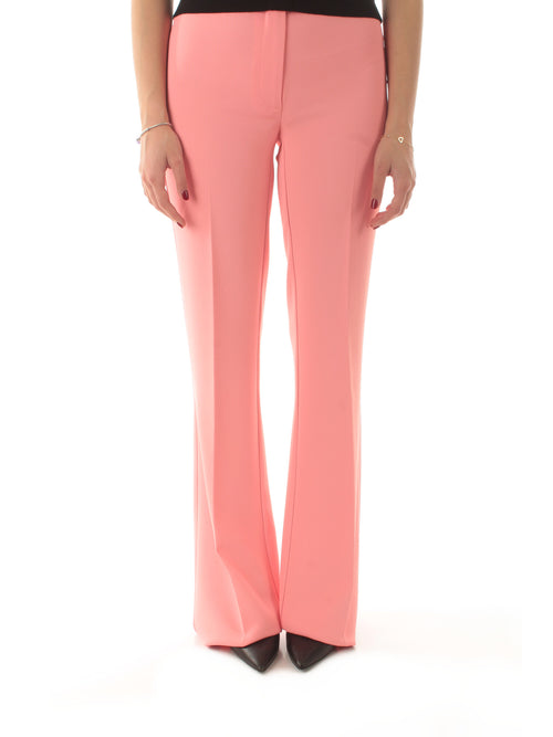 Twinset pantaloni flare in crêpe da donna peach