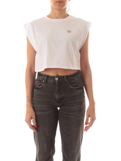 Twinset T-shirt da donna bianco ottico