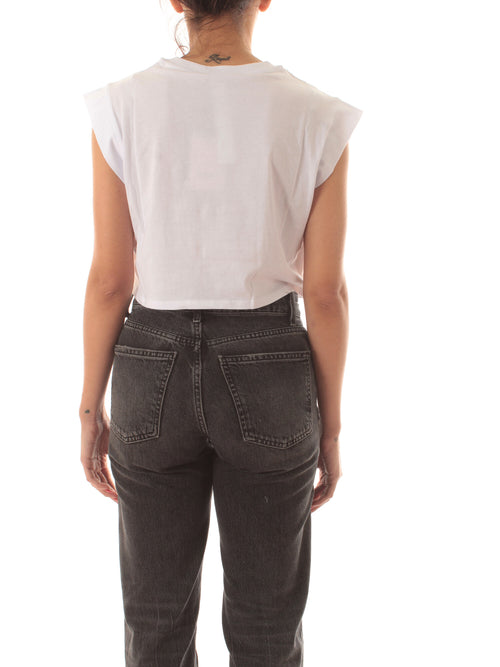 Twinset T-shirt da donna bianco ottico