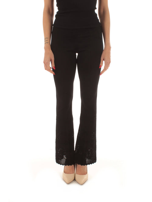 Twinset pantalone in maglia con pizzo da donna