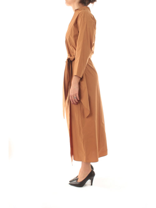 Twinset abito a portafoglio da donna beige scuro