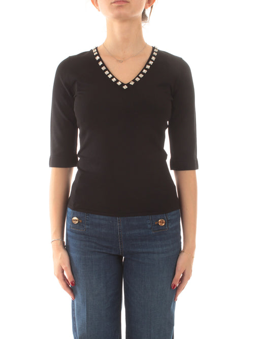 Twinset Actitude maglia con strass da donna nero