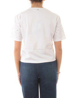 Twinset Actitude T-shirt con strass papers da donna