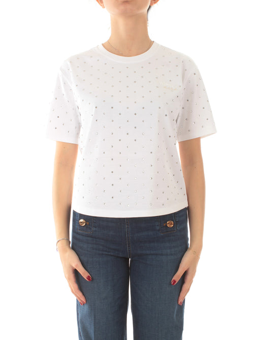 Twinset Actitude T-shirt con strass papers da donna