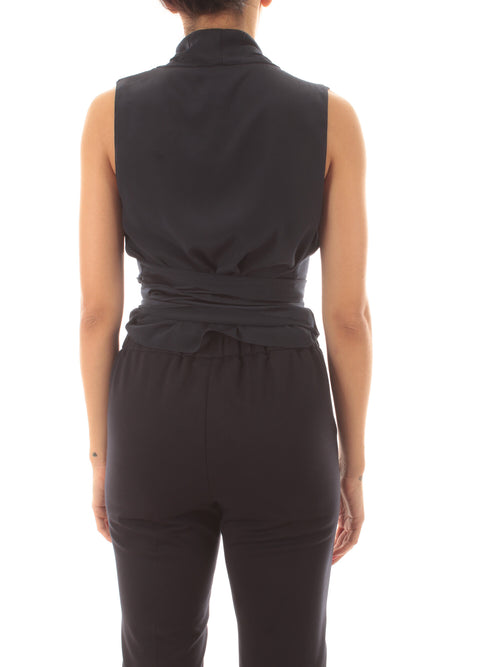 Jucca top in seta da donna abisso