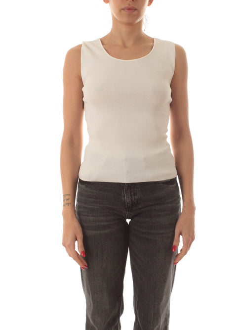 Jucca top in maglia da donna bianco