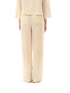 Jucca pantalone in lino da donna panna