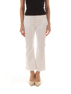 Jucca jeans a zampa da donna bianco
