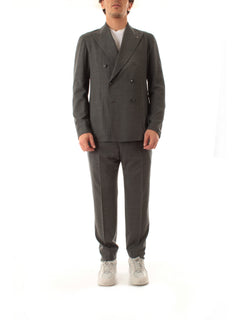 Tagliatore abito doppiopetto da uomo nero